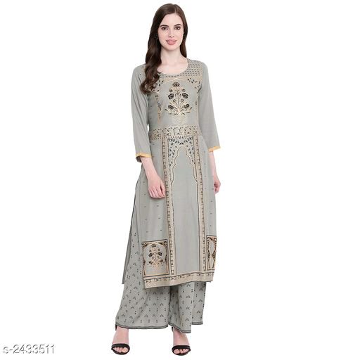 Eashita Grey Floral Alluring Attractive Kurta Set - Fashion Greet Eashita Grey Floral Alluring Attractive Kurta Set - Fashion Greet