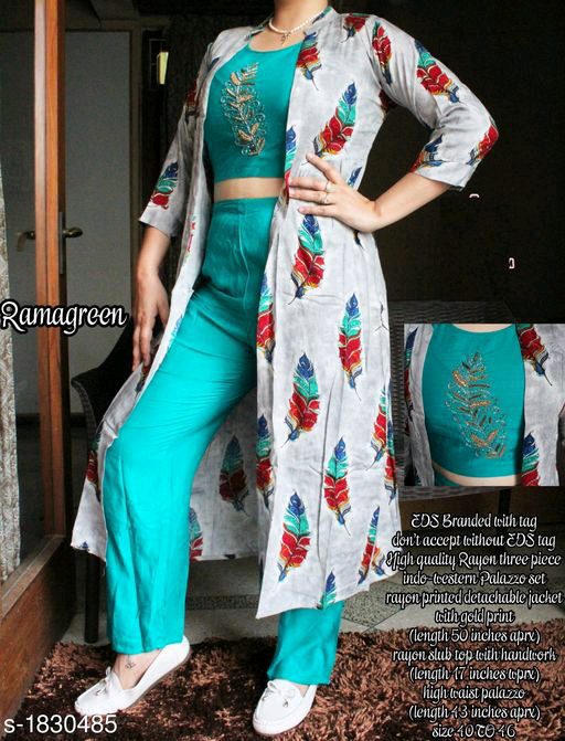 Beautiful Green Rayon Kurta Sets - Fashion Greet Beautiful Green Rayon Kurta Sets - Fashion Greet