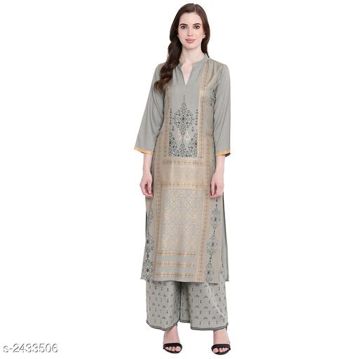 Eashita Grey Alluring Attractive Kurta Set - Fashion Greet Eashita Grey Alluring Attractive Kurta Set - Fashion Greet