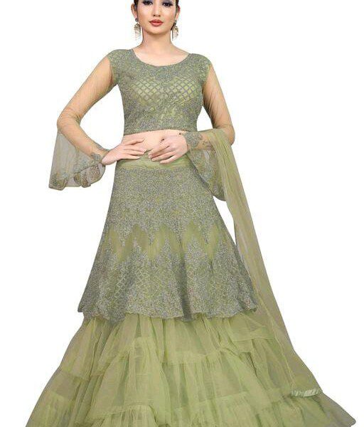 Banita Pretty Green Women Lehenga - Fashion Greet Banita Pretty Green Women Lehenga