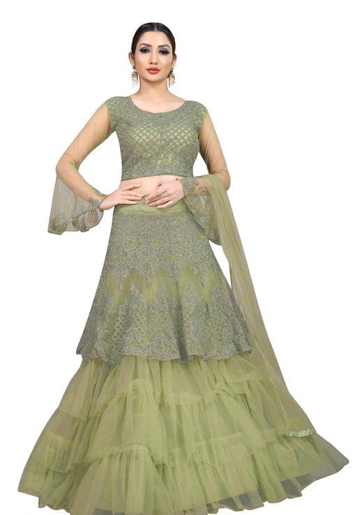 Banita Pretty Green Women Lehenga - Fashion Greet Banita Pretty Green Women Lehenga - Fashion Greet