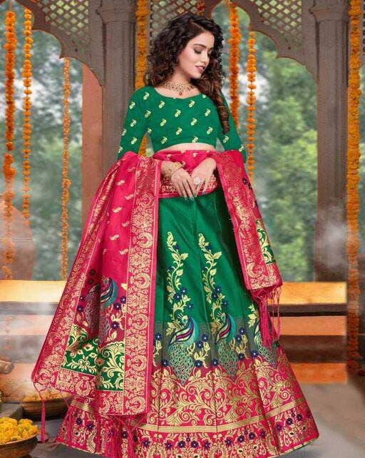 Kashvi Green Superior Women Lehenga - Fashion Greet Kashvi Green Superior Women Lehenga - Fashion Greet