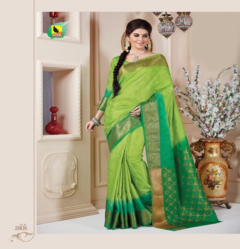 Meera Green Tussar Jacqard Silk Saree - Fashion Greet Meera Green Tussar Jacqard Silk Saree - Fashion Greet