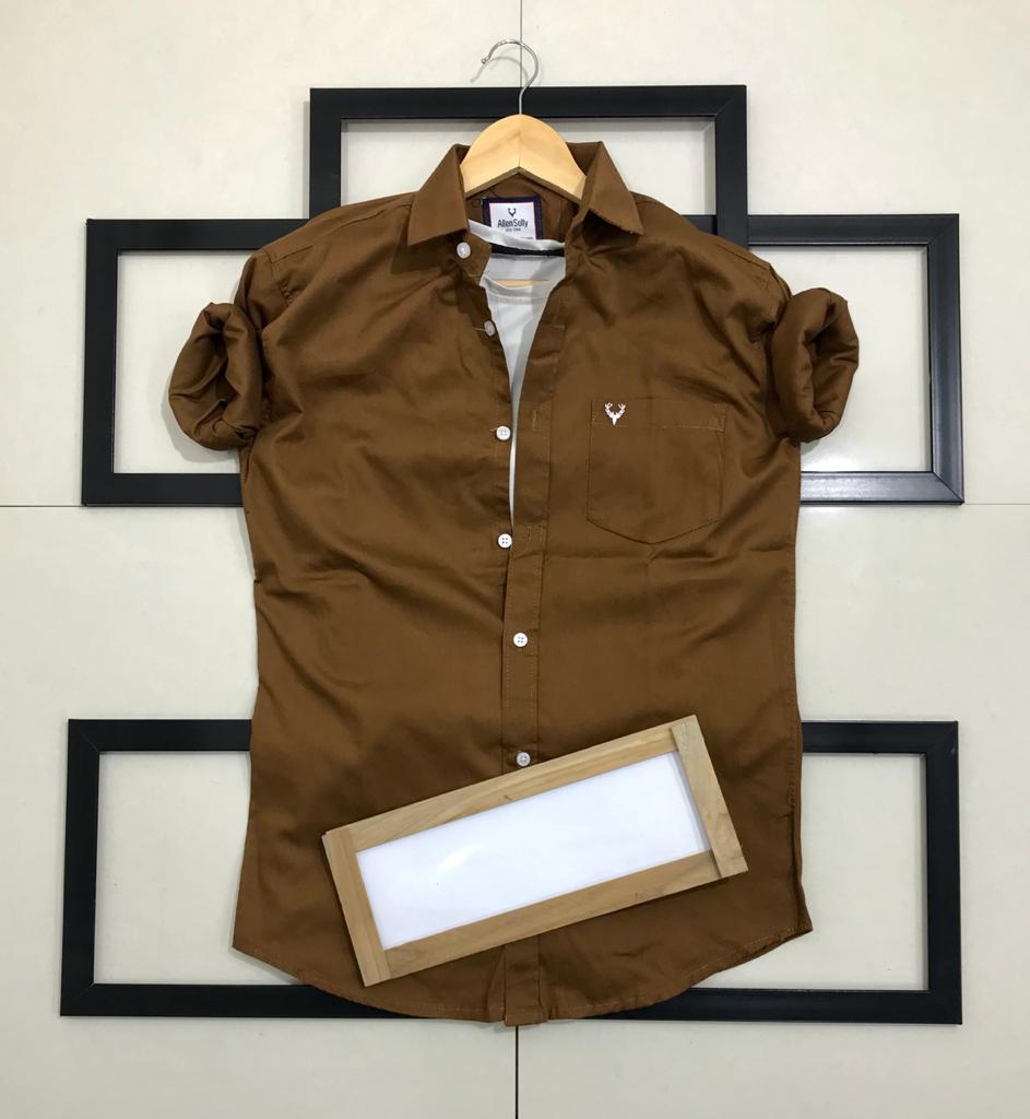 Seasons Men Brown Normal Fit Full Sleeves Shirt - Fashion Greet Seasons Men Brown Normal Fit Full Sleeves Shirt - Fashion Greet