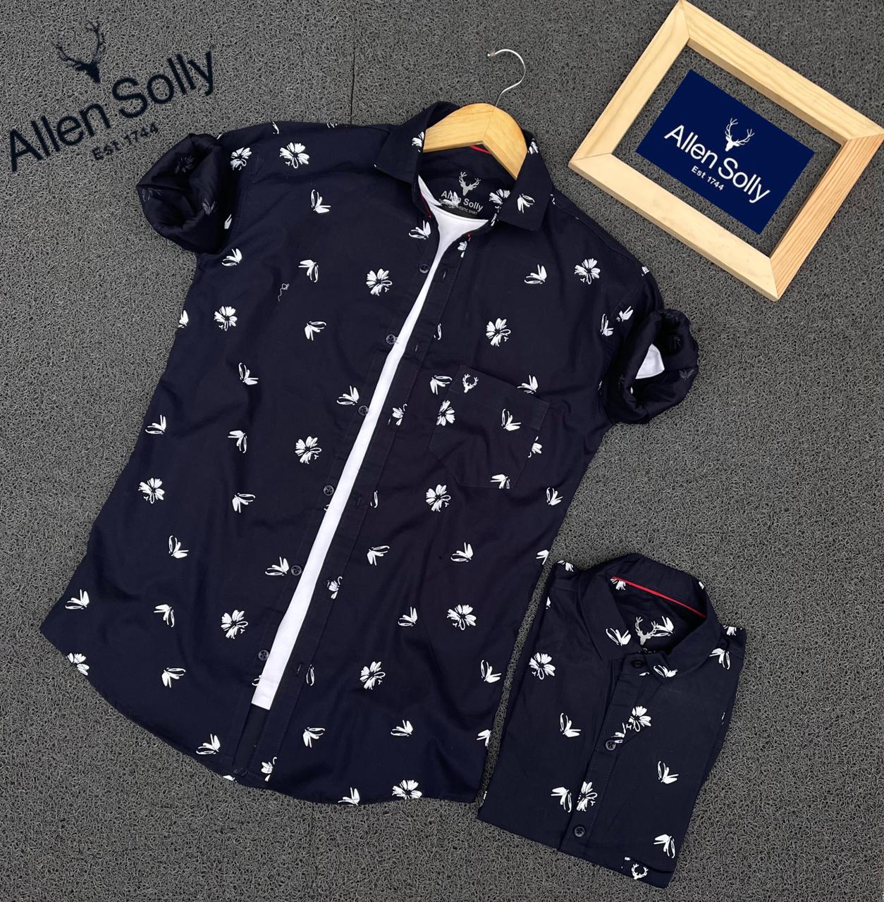 Seasons Navy Printed Full Sleeves Men Shirt - Fashion Greet Seasons Navy Printed Full Sleeves Men Shirt - Fashion Greet