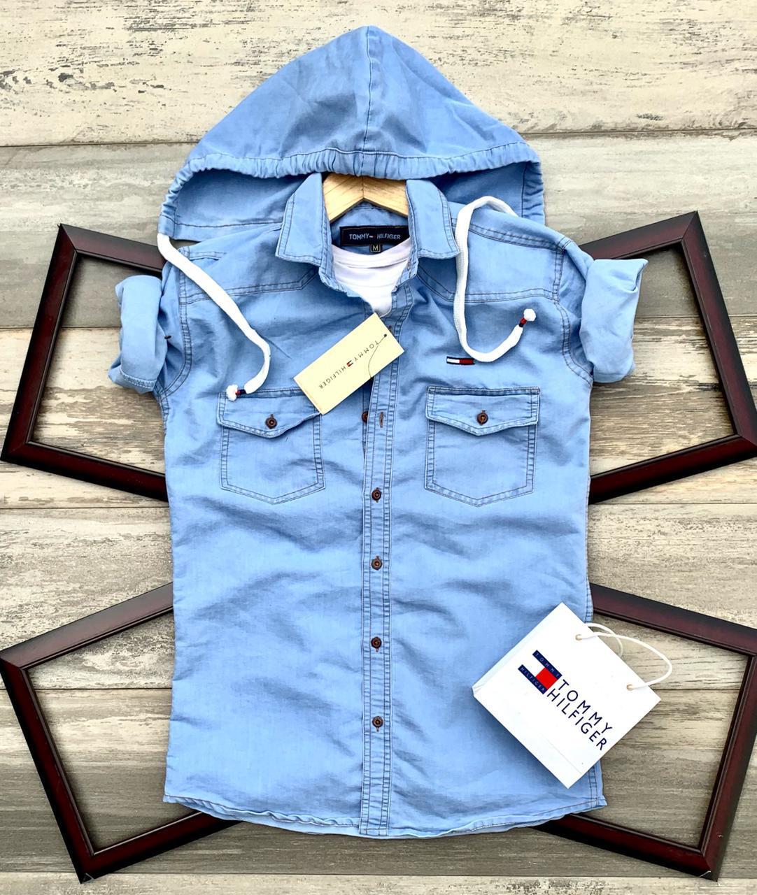 Seasons Blue Denim Detachable Shirts - Fashion Greet Seasons Blue Denim Detachable Shirts - Fashion Greet
