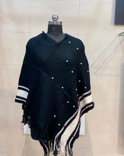 Classic Feminine Imported Wool Women’s Ponchos - Fashion Greet Classic Feminine Imported Wool Women’s Ponchos - Fashion Greet