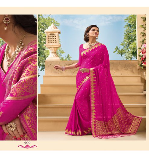 Sakshi Magnificient Pink Color Saree - Fashion Greet Sakshi Magnificient Pink Color Saree - Fashion Greet
