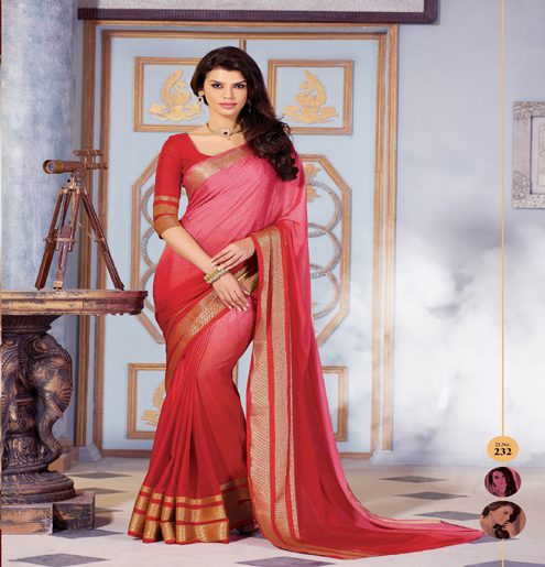 Sindoor Red Color Crepe Silk Saree - Fashion Greet Sindoor Red Color Crepe Silk Saree - Fashion Greet