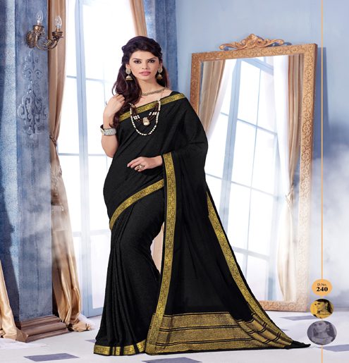 Sindoor Black Color Crepe Silk Saree - Fashion Greet Sindoor Black Color Crepe Silk Saree - Fashion Greet