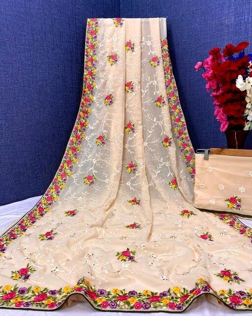 Aishani Refined Embroidered Multi Sarees - Fashion Greet Aishani Refined Embroidered Multi Sarees - Fashion Greet
