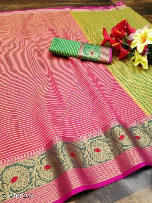 Charvi Pretty Cotton Silk Sarees - Fashion Greet Charvi Pretty Cotton Silk Sarees - Fashion Greet