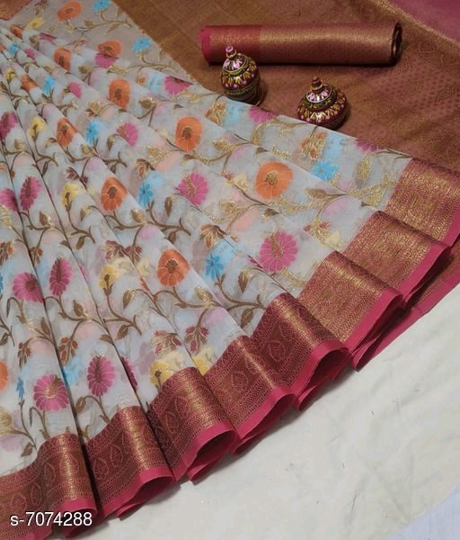 Aagyeyi Multi Petite Floral Printed Sarees - Fashion Greet Aagyeyi Multi Petite Floral Printed Sarees - Fashion Greet