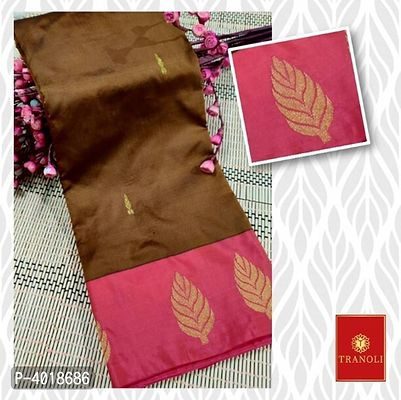 Tranoli Brown Arani Pattu Butti Work Art Silk Saree - Fashion Greet Tranoli Brown Arani Pattu Butti Work Art Silk Saree - Fashion Greet