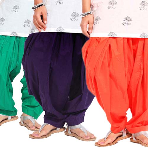 Combo Pack of Green, Red & Purple Salwar - Fashion Greet Combo Pack of Green, Red & Purple Salwar - Fashion Greet