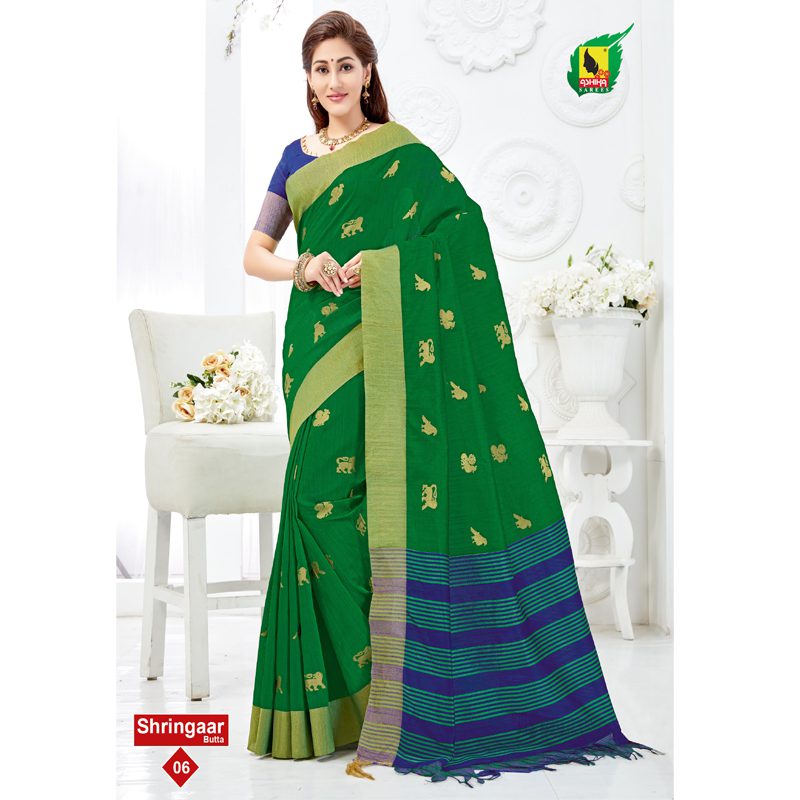 Shringaar Butta Chanderi Silk Saree With Blouse Piece - Fashion Greet Shringaar Butta Chanderi Silk Saree With Blouse Piece - Fashion Greet