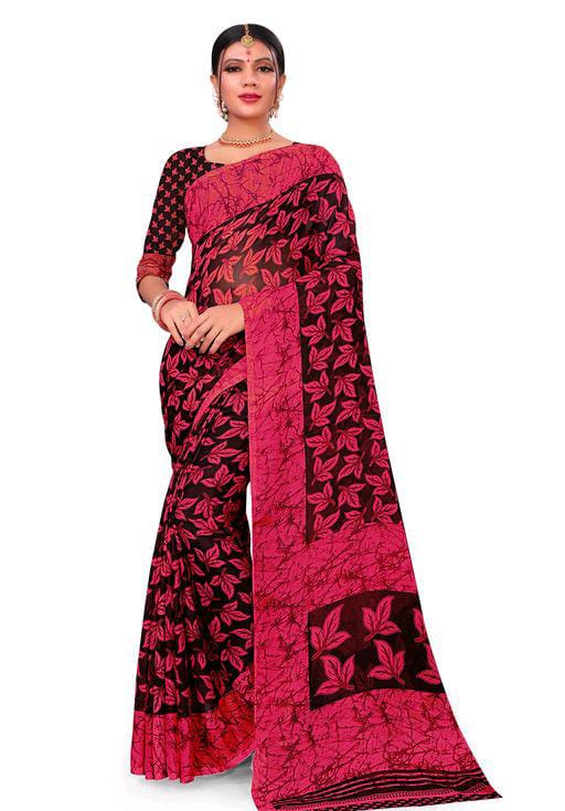 Aagyeyi Superior Multi Floral Printed Sarees - Fashion Greet Aagyeyi Superior Multi Floral Printed Sarees - Fashion Greet