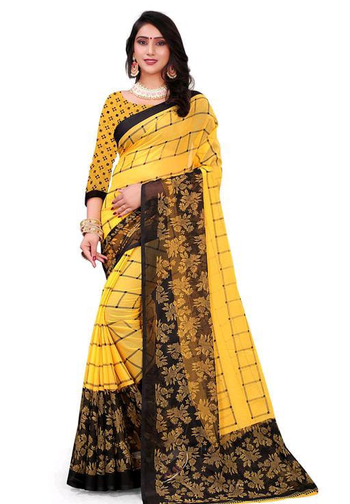 Aishani Pretty Yellow Printed Sarees - Fashion Greet Aishani Pretty Yellow Printed Sarees - Fashion Greet