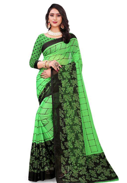 Aishani Green Printed Pretty Sarees - Fashion Greet Aishani Green Printed Pretty Sarees - Fashion Greet