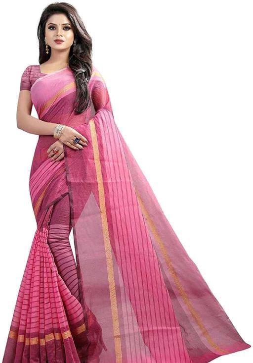 Aishani Refined Pink Striped Saree - Fashion Greet Aishani Refined Pink Striped Saree - Fashion Greet