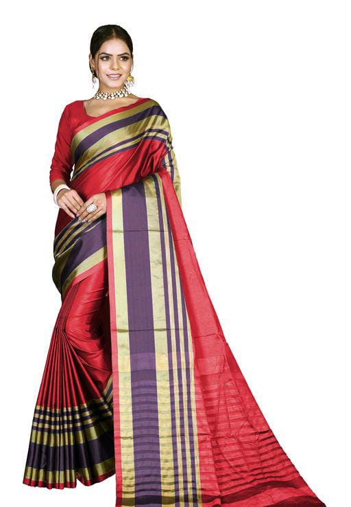 Aishani Voguish Maroon Cotton Silk Sarees - Fashion Greet Aishani Voguish Maroon Cotton Silk Sarees - Fashion Greet