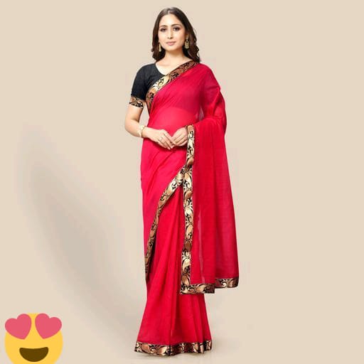 Banita Attractive Red Cotton Sarees - Fashion Greet Banita Attractive Red Cotton Sarees - Fashion Greet