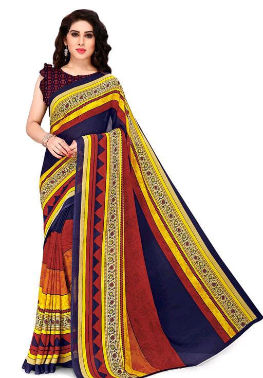 Jivika Multi Printed Georgette Sarees - Fashion Greet Jivika Multi Printed Georgette Sarees - Fashion Greet