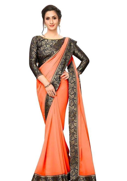 Kashvi Drishya Orange Georgette Sarees - Fashion Greet Kashvi Drishya Orange Georgette Sarees - Fashion Greet