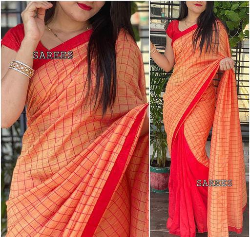 Jivika Classy Checked Georgette Sarees - Fashion Greet