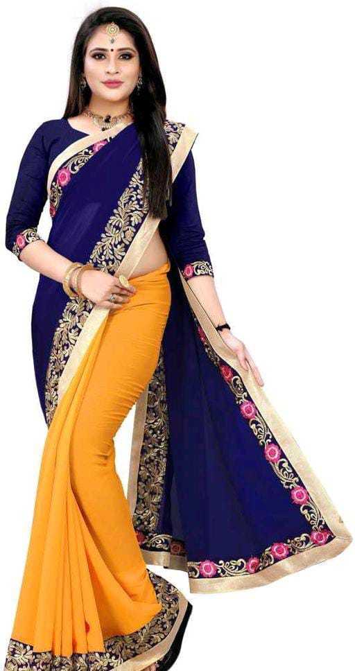 Myra Georgette Multi Printed Sarees - Fashion Greet Myra Georgette Multi Printed Sarees - Fashion Greet