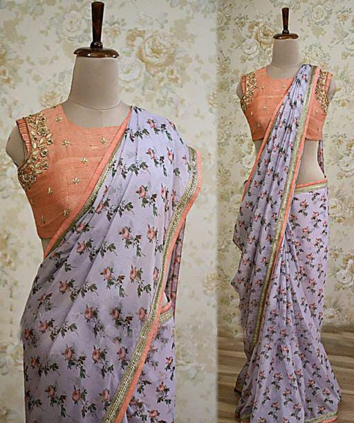 Diva Floral Printed Women’s Sarees - Fashion Greet Diva Floral Printed Women’s Sarees - Fashion Greet