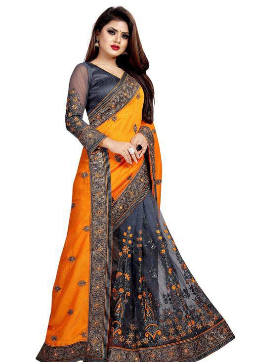Myra Attractive Multi Georgette Embroidered Sarees - Fashion Greet Myra Attractive Multi Georgette Embroidered Sarees - Fashion Greet
