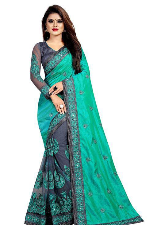 Multi Myra Georgette Embroidered Sarees - Fashion Greet Multi Myra Georgette Embroidered Sarees - Fashion Greet