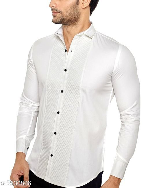 Stylish White Men Cotton Shirts - Fashion Greet Stylish White Men Cotton Shirts - Fashion Greet