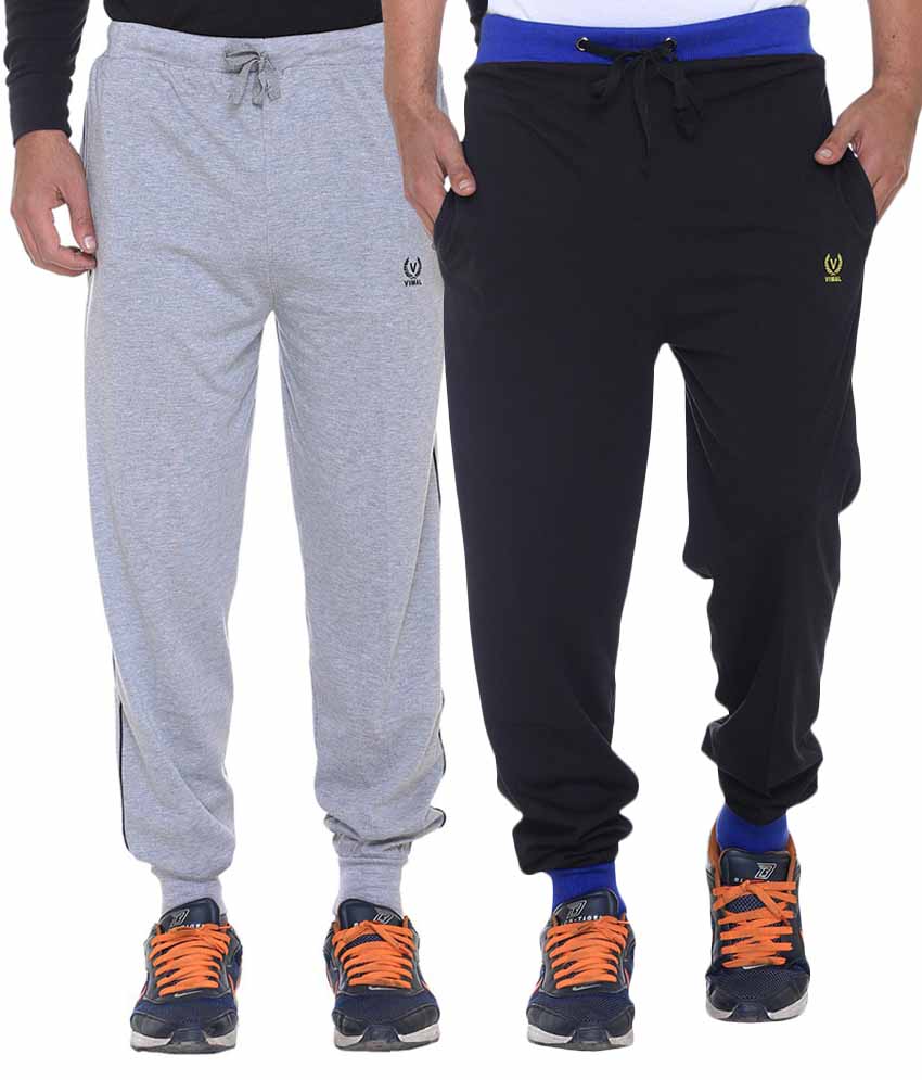 Seasons Black Cotton Trackpants Pack of 2 - Fashion Greet Seasons Black Cotton Trackpants Pack of 2 - Fashion Greet