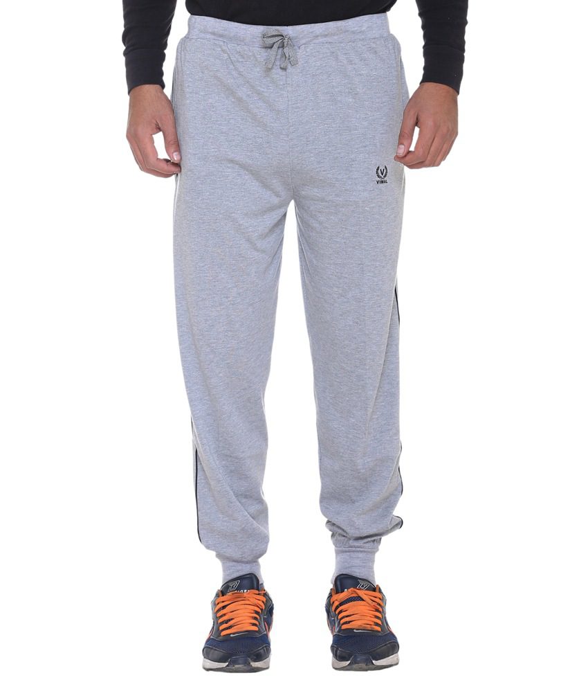 Seasons Grey Cotton Blend Trackpant - Fashion Greet Seasons Grey Cotton Blend Trackpant - Fashion Greet