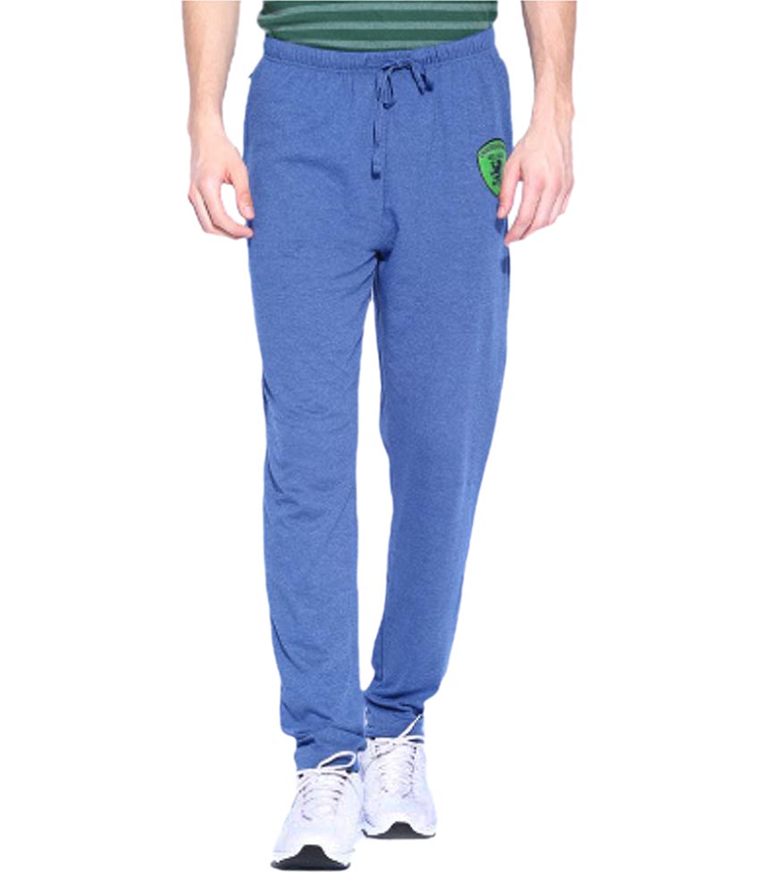 Blue Cotton Trackpants - Fashion Greet Blue Cotton Trackpants - Fashion Greet