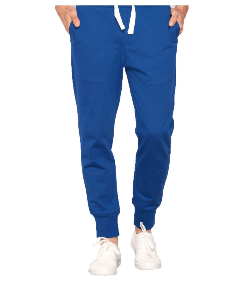 Seasons Up Blue Cotton Joggers - Fashion Greet Seasons Up Blue Cotton Joggers - Fashion Greet