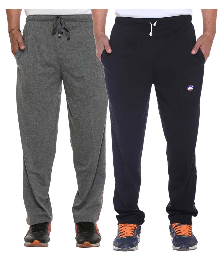 Multi Cotton Trackpants Pack of 2 - Fashion Greet Multi Cotton Trackpants Pack of 2 - Fashion Greet
