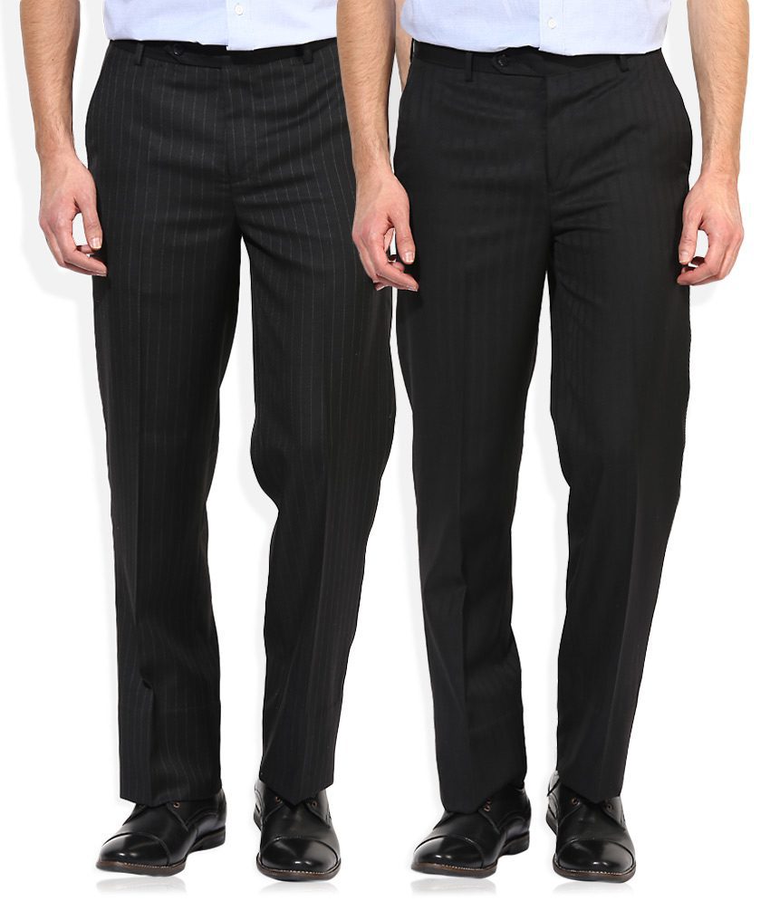 Seasons Black Regular Fit Pack of 2 Trouser - Fashion Greet Seasons Black Regular Fit Pack of 2 Trouser - Fashion Greet