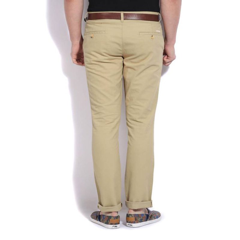 John Players Slim Fit Men Beige Trouser - Fashion Greet John Players Slim Fit Men Beige Trouser - Fashion Greet