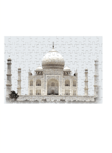 Jigsaw Puzzle with Taj Mahal