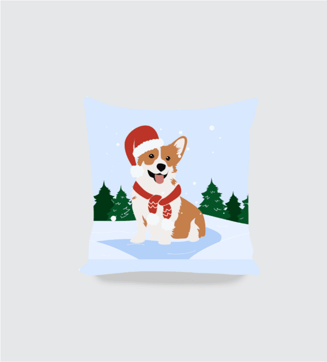 Cushion Cover – Cute Christmas Corgi Dog - Fashion Greet Cushion Cover – Cute Christmas Corgi Dog - Fashion Greet