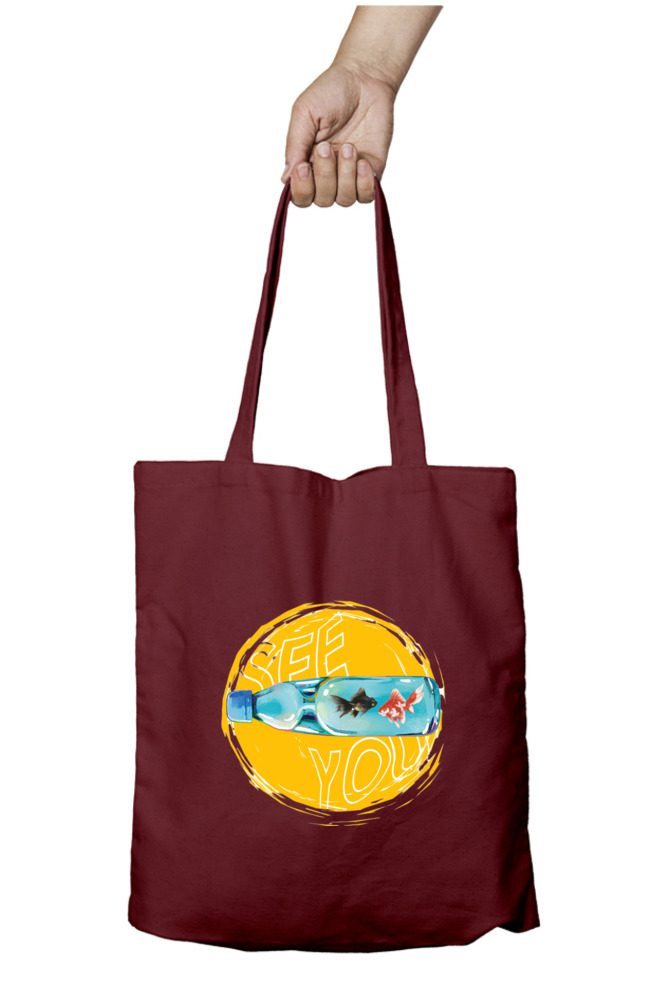Totebags with Zipper – Fish Bottle and See You - Fashion Greet