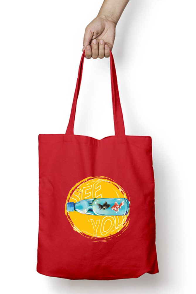 Totebags with Zipper – Fish Bottle and See You - Fashion Greet