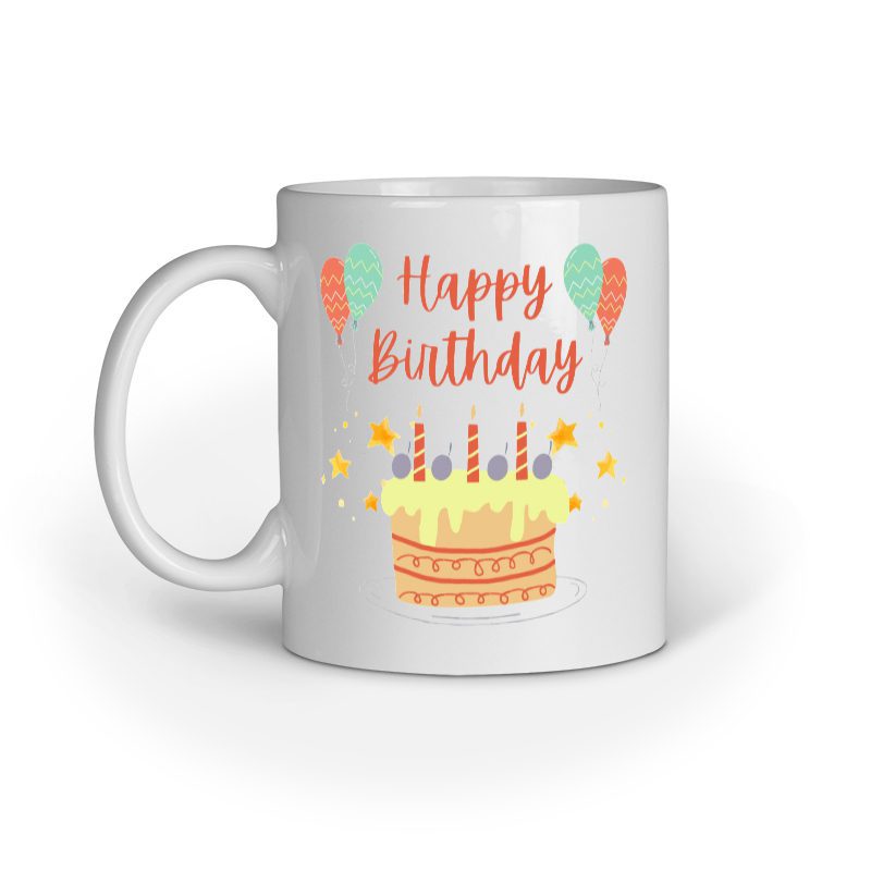 Coffee Mug printed with Happy Birthday - Fashion Greet