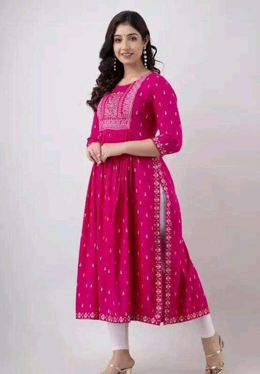 Kashvi Pink Embroidered Printed Kurtis - Fashion Greet Kashvi Pink Embroidered Printed Kurtis - Fashion Greet