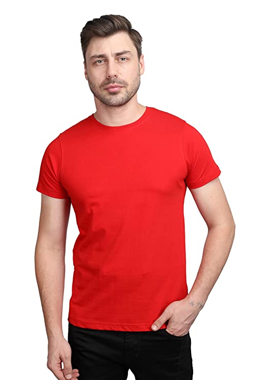Seasons Red Regular Fit 100% Cotton Casual Half Sleeves Stylish Solid T-Shirt for Mens/Boys - Fashion Greet Seasons Red Regular Fit 100% Cotton Casual Half Sleeves Stylish Solid T-Shirt for Mens/Boys - Fashion Greet