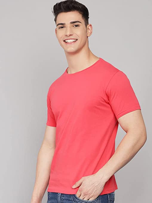 Seasons Men’s Regular Fit Round-Neck Casual Wear T-Shirt Red - Fashion Greet
