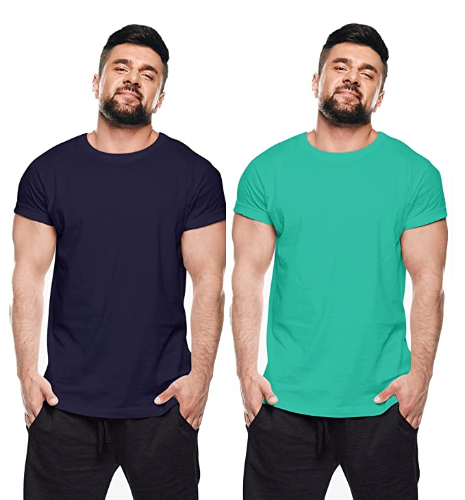 Seasons Round Neck Cotton Half Sleeve Men’s T-Shirt Pack of 2 - Fashion Greet